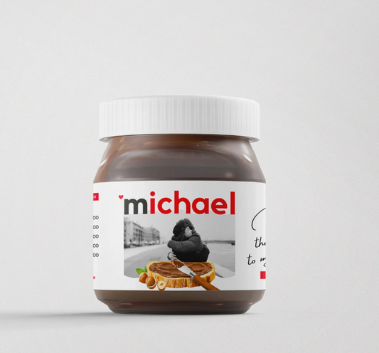 Personalized Nutella Jar with Picture, Name and Text